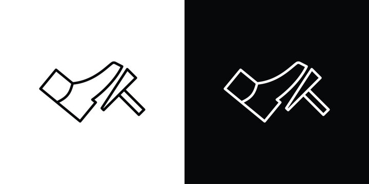 car pedal icon in outline style. Vector.