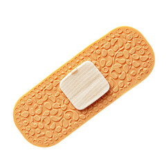Isolated object for designers, transparent PNG; wound protection, sterile bandage, injury covering, adhesive strip, robust first aid, crucial minor injury care.