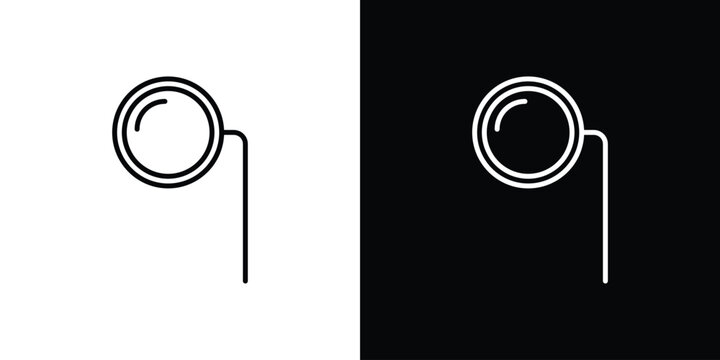 Ar monocle icon in outline style. Vector.