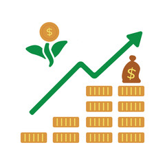 Dollar and Financial Growth Vector Illustration