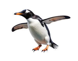 Naklejka premium penguin on white background