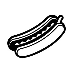 A hot dog with bun sausage on a hotdog food