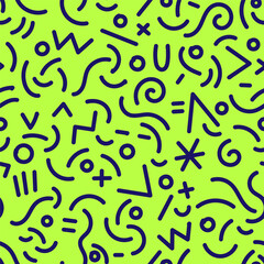 Faces op people creative abstract lines seamless background