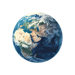  earth isolated in White Background, earth vector, Flat lay vector illustration