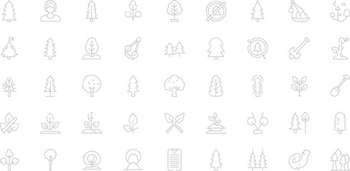 Naklejka premium A collection of faint line drawings depicting various objects and shapes arranged in a grid pattern