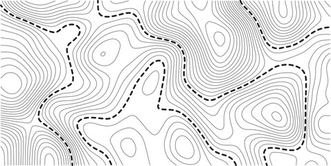 Topographic map background geographic line map with elevation assignments. Modern design with White background with topographic wavy pattern design.paper texture Imitation of a geographical map shades