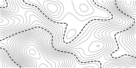 Topographic map background geographic line map with elevation assignments. Modern design with White background with topographic wavy pattern design.paper texture Imitation of a geographical map shades