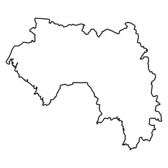 map of Guinea line