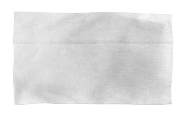 White disposable wet wipes isolated, clipping	