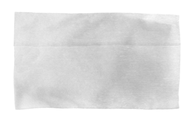 White disposable wet wipes isolated, clipping	