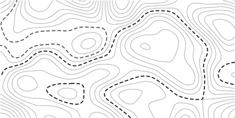 Topographic map background geographic line map with elevation assignments. Modern design with White background with topographic wavy pattern design.paper texture Imitation of a geographical map shades
