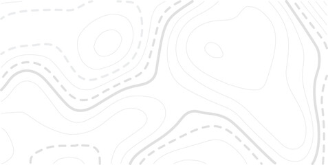 Topographic map background geographic line map with elevation assignments. Modern design with White background with topographic wavy pattern design.paper texture Imitation of a geographical map shades