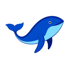 vector illustration of cartoon shark