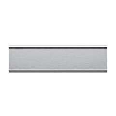 Blank silver nameplate holder for door