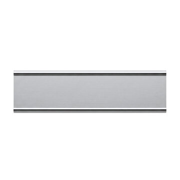 Blank silver nameplate holder for door