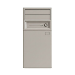 Retro beige computer tower from the 90s