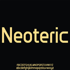 Futuristic minimalist style alphabet display font vector. Modern thin typography style