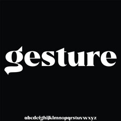 Elegant unique natural curvy alphabet display font vector. Creative decorative typography style