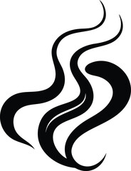Fototapeta premium Abstract Black Swirling Lines Design Element Graphic Two Intertwined Wave Forms Black and White Monochrome