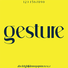 Elegant unique natural curvy alphabet display font vector. Creative decorative typography style