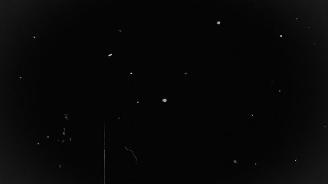 Black Background With Overlay Of White Scratches And Retro Film Dust