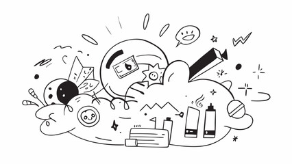 Fototapeta premium vector illustration of a music background