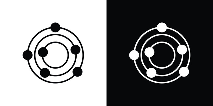 Perpetual motion icon black and white. Simple glyph icons.