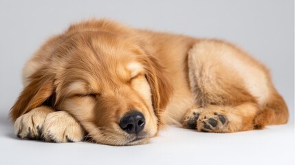 Golden Retriever puppy sleeping (2)