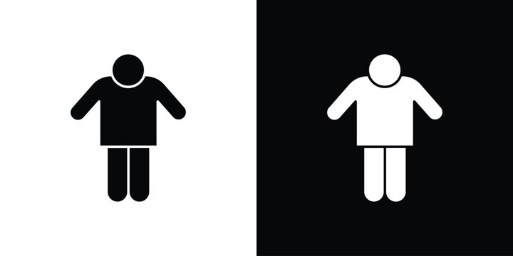 Guilty human icon black and white. Simple glyph icons.