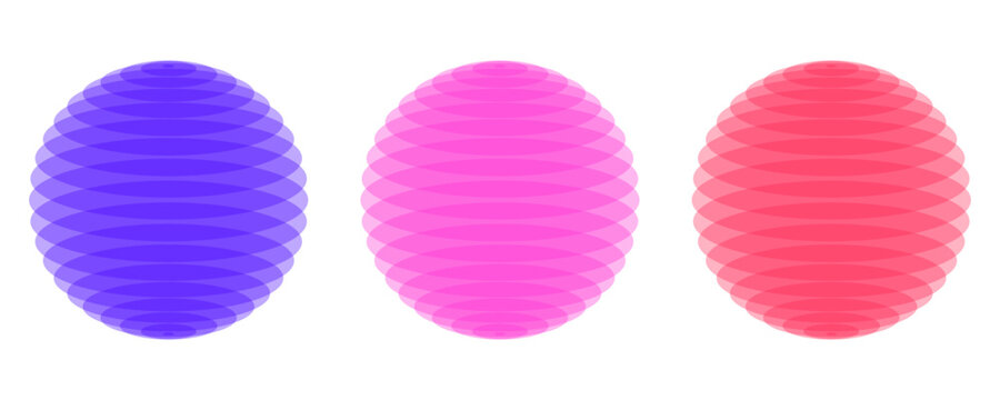 Circle sphere slice layer overlay abstract background