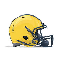 Fototapeta premium football helmet isolated in White Background, football helmet vector, Flat lay vector illustration