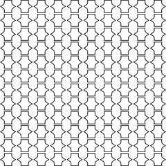 Abstract chain pattern. Interconnected oval links. Geometric modern Vector. Seamless texture design