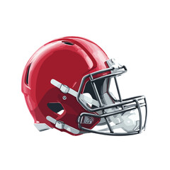 Fototapeta premium football helmet isolated in White Background, football helmet vector, Flat lay vector illustration