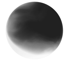 Empty black background for design elements on transparent background