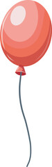 Vector illustration of red balloon on white background.
