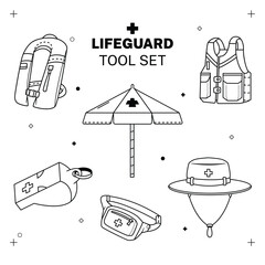 Set of lifeguard elements