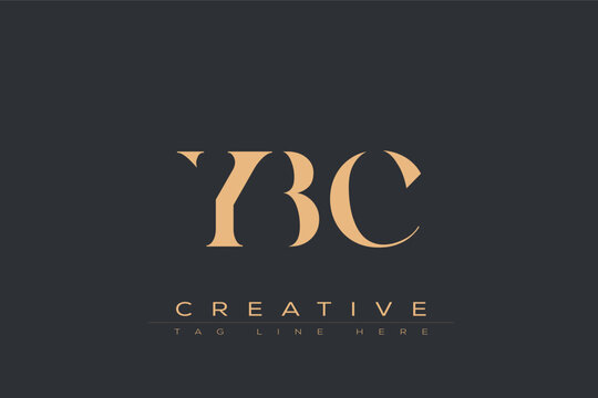 YBC abstract letter logo design. This logo is designed by three abstract letters.