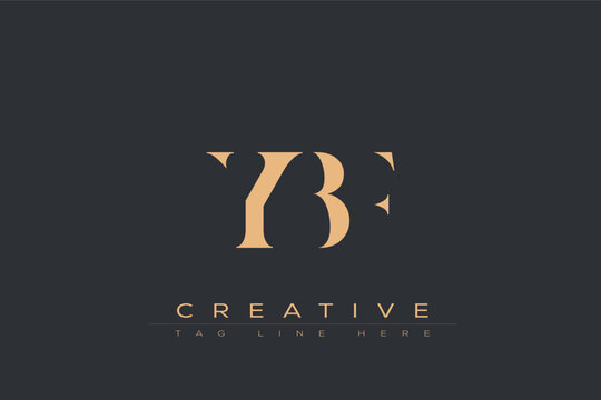 YBF abstract letter logo design. This logo is designed by three abstract letters.