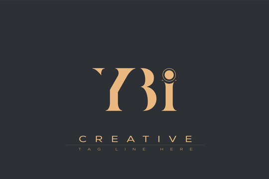 YBI abstract letter logo design. This logo is designed by three abstract letters.