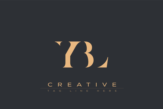 YBL abstract letter logo design. This logo is designed by three abstract letters.