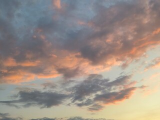 dramatic sky at sunset