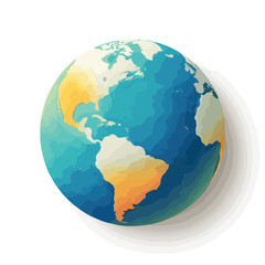 globe graphic isolated in White Background, globe graphic vector, Flat lay vector illustration
