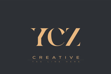 YCZ abstract letter logo design. This logo is designed by three abstract letters.