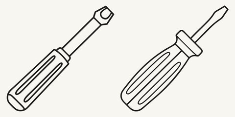 Fototapeta premium Screwdrivers tools hardware repair