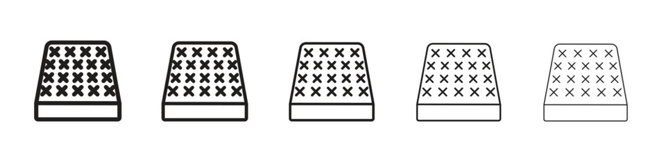 Mattress icon with editable stroke eps 10 vector illustration. Outline drawing.