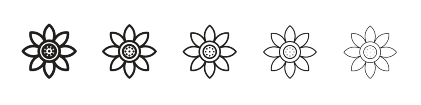 Magnolia icon with editable stroke eps 10 vector illustration. Outline drawing.