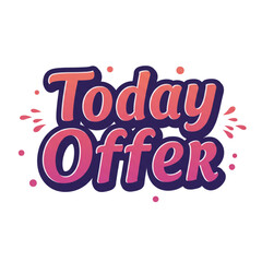 Today's Offer graphic in pink and purple, an eye-catching design perfect for banners, posters, and promotional material using vector art.