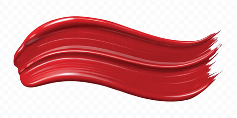 realistic 3d smooth glossy paint swatch stroke in different colour style isolated on transparent background