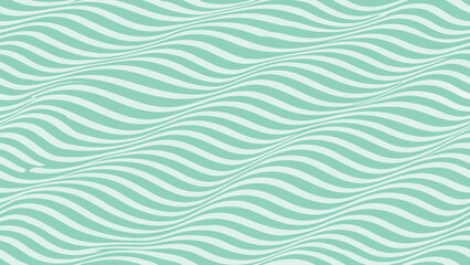 Obraz premium Seamless mint green wavy stripes; elegant, calming, and modern background texture.