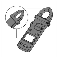 clamp meter black icon